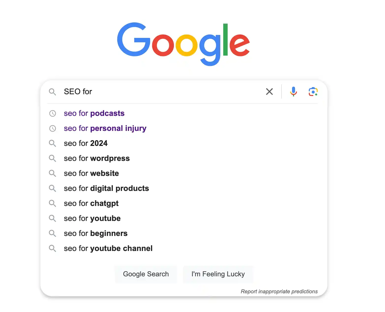 autocomplete data from Google