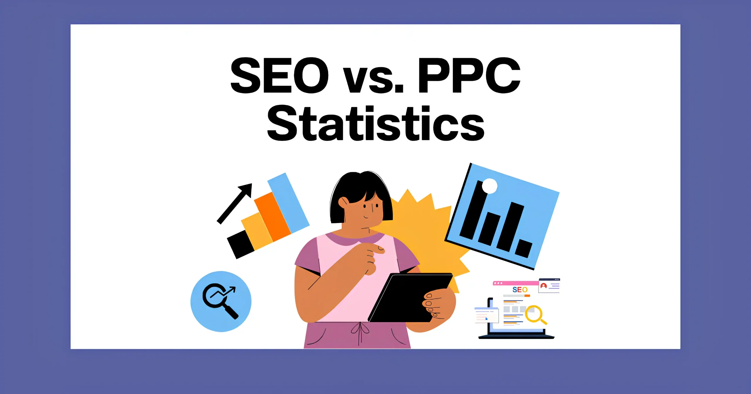 SEO vs. PPC statistics banner