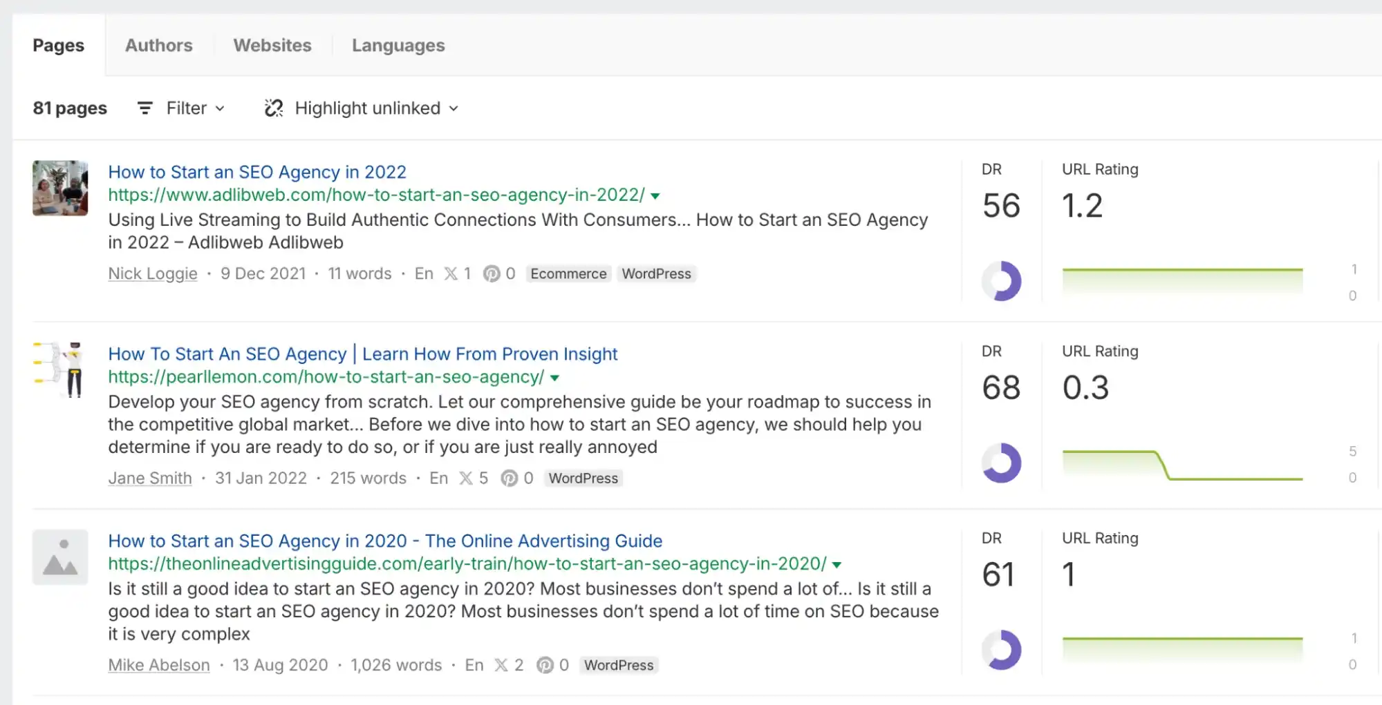 Ahrefs content explorer