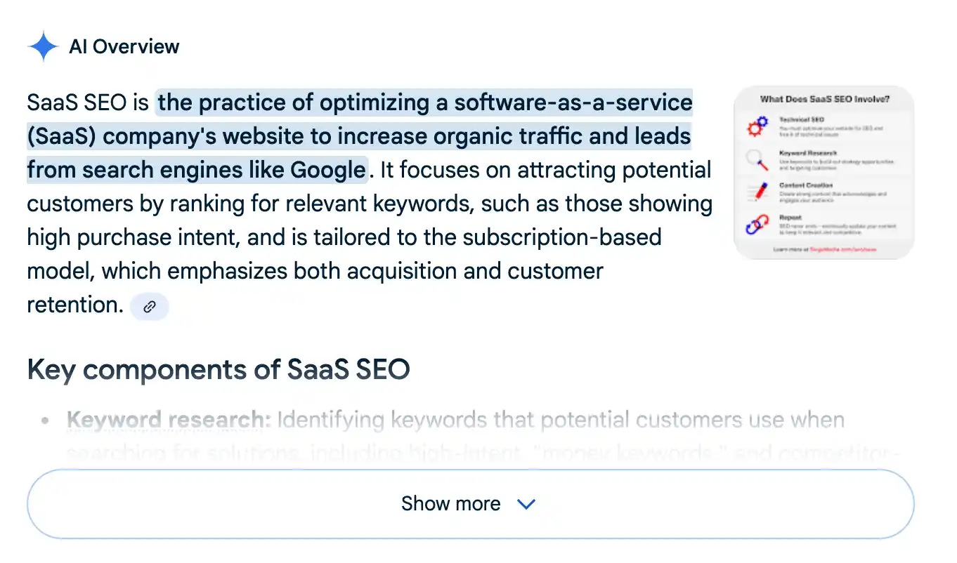 AI overviews for SaaS