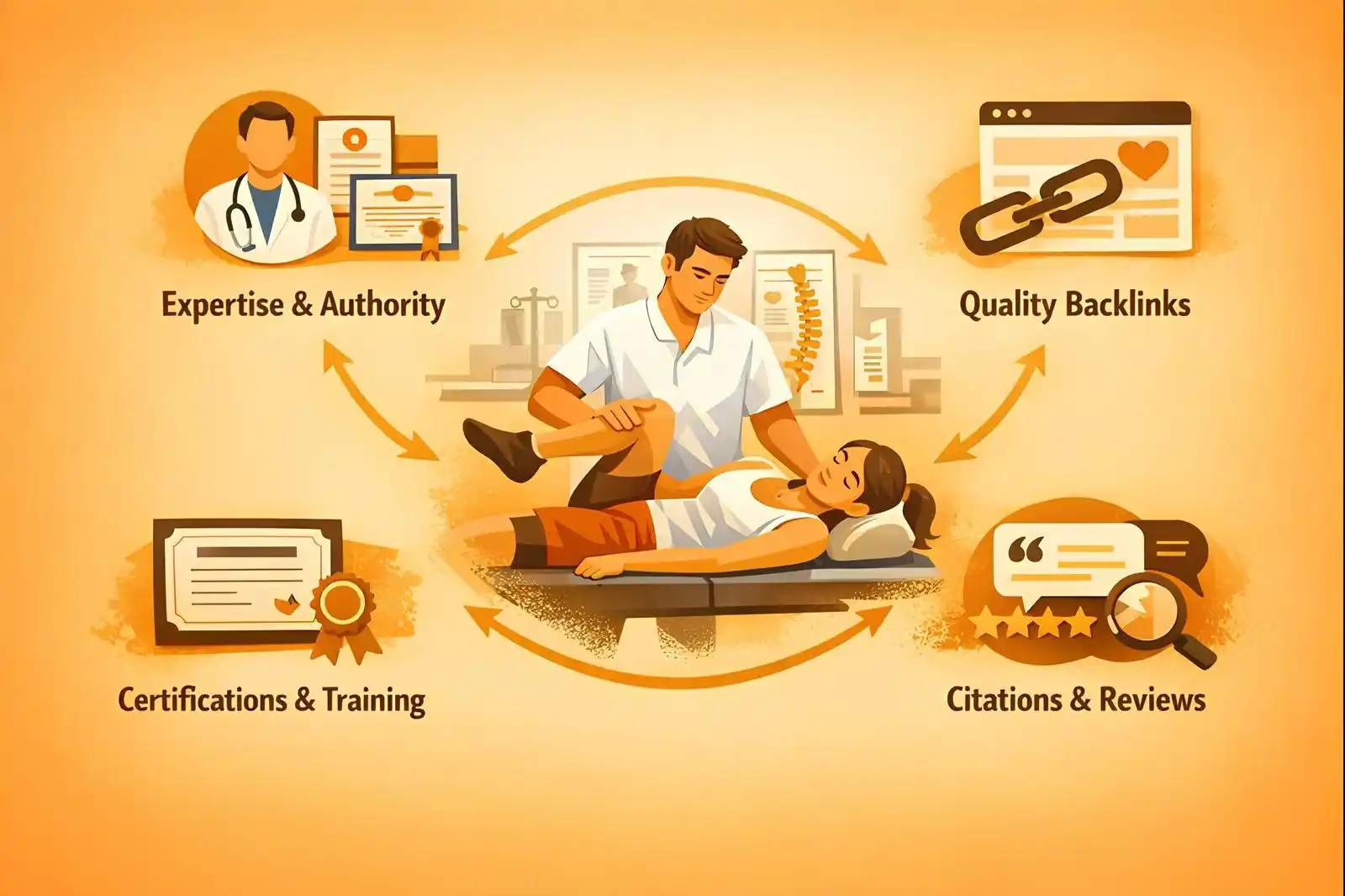 Google E.E.A.T. optimization for physiotherapists